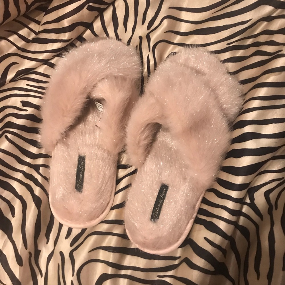 Victoria’s Secret rose gold slippers!